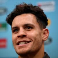 Australia\'s Matt Toomua participates in a news conference during the 2019 Rugby World Cup on Sept. 19, 2019, in Sapporo. | REUTERS