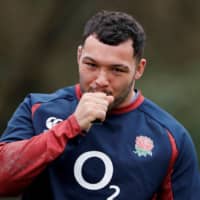 England\'s Ellis Genges trains ahead of a Six Nations match on March 4 in Bagshot, England. | ACTION IMAGES / VIA REUTERS
