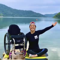 Paralympic canoeist Monika Seryu has relocated to Ogimi, Okinawa Prefecture, in order to continue training following the closure of facilities in Tokyo. | KYODO