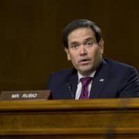 U.S. Sen. Marco Rubio speaks during a Senate Intelligence Committee nomination hearing on Capitol Hill in Washington on Tuesday. | THE NEW YORK TIMES / POOL / VIA AP 