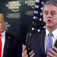 Director-General of World Trade Organization Roberto Azevedo, shown at the 50th World Economic Forum in Davos, Switzerland, on Jan. 22, announced last week that he would resign his post a year early. | REUTERS