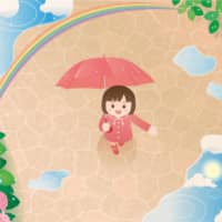 Looking up: When stuck in rainy season, many Japanese kids end up wishing for sunnier weather. | GETTY IMAGES