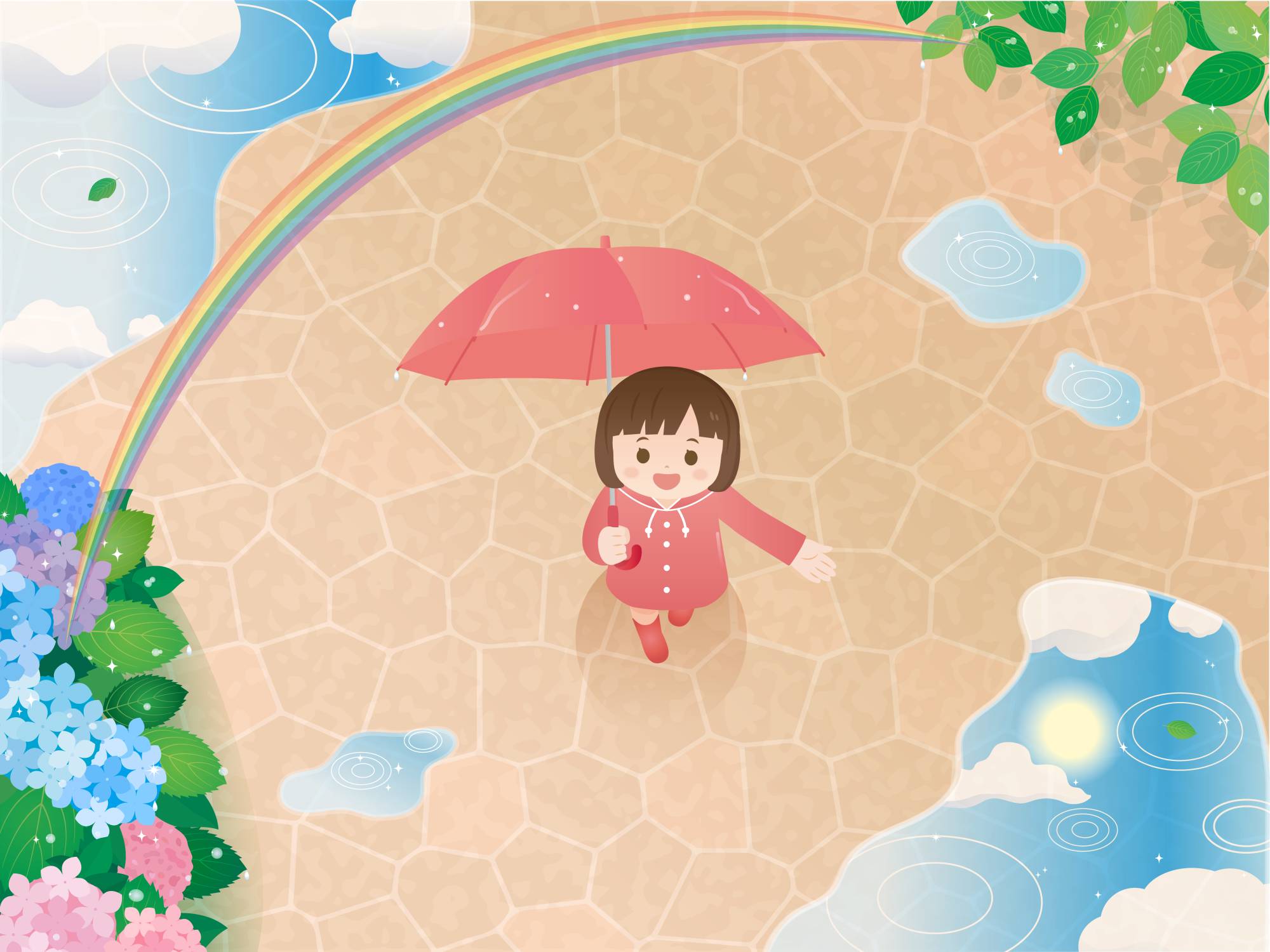 Looking up: When stuck in rainy season, many Japanese kids end up wishing for sunnier weather. | GETTY IMAGES
