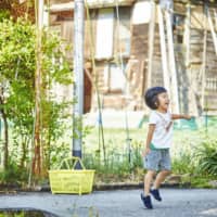 Room to play: Both local and city kids joyously run around the hills and fields enjoying the fresh air.