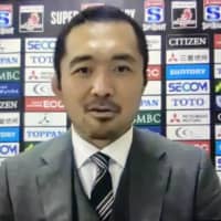 Sunwolves head coach Naoya Okubo addresses reporters on Tuesday. | KAZ NAGATSUKA