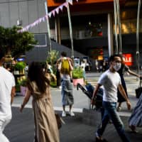 Tokyo reported 13 new cases of novel coronavirus infection on Monday, a level slightly lower than the 14 logged on the previous day, bringing the total cases in the capital to 5,396. | AFP-JIJI