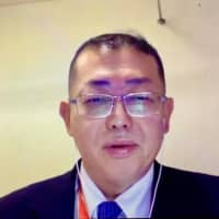Hiroshige Mikamo, a professor at Aichi Medical University, speaks during an online news conference on Monday. | KAZ NAGATSUKA
