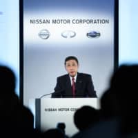 Hiroto Saikawa, former president and chief executive officer of Nissan Motor Co., speaks during a news conference at the company\'s headquarters in Yokohama in May 2019.
 | BLOOMBERG