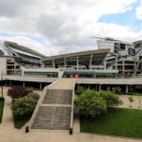 Paul Brown Stadium in Cincinnati, Ohio, sits empty on April 24. | USA TODAY / VIA REUTERS