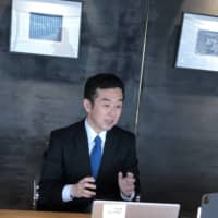 Shunsuke Tanahashi talks during an online seminar organized by the Japan Times ESG Consortium on May 25.  | SAYURI DAIMON
