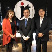 Principles for Responsible Investment Japan head and CDP Japan Director Michiyo Morisawa; Partners Group Japan head Shunsuke Tanahashi; and Resona Asset Management Co. Responsible Investment Division Executive Officer Minoru Matsubara | SAYURI DAIMON
