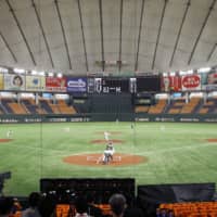 Nippon Professional Baseball started its 2020 regular season on June 19, initially holding its games behind closed doors. | KYODO

