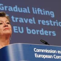 The United States hasn\'t made the European Union\'s shortlist of countries whose citizens will be allowed back into Europe once it begins lifting coronavirus-linked restrictions. | REUTERS