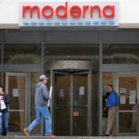 A sign marks the headquarters of Moderna Inc., in Cambridge, Massachusetts. As the United States accelerates the search for a coronavirus vaccine, tensions have erupted between government scientists and Moderna, one of the leading developers. | REUTERS
