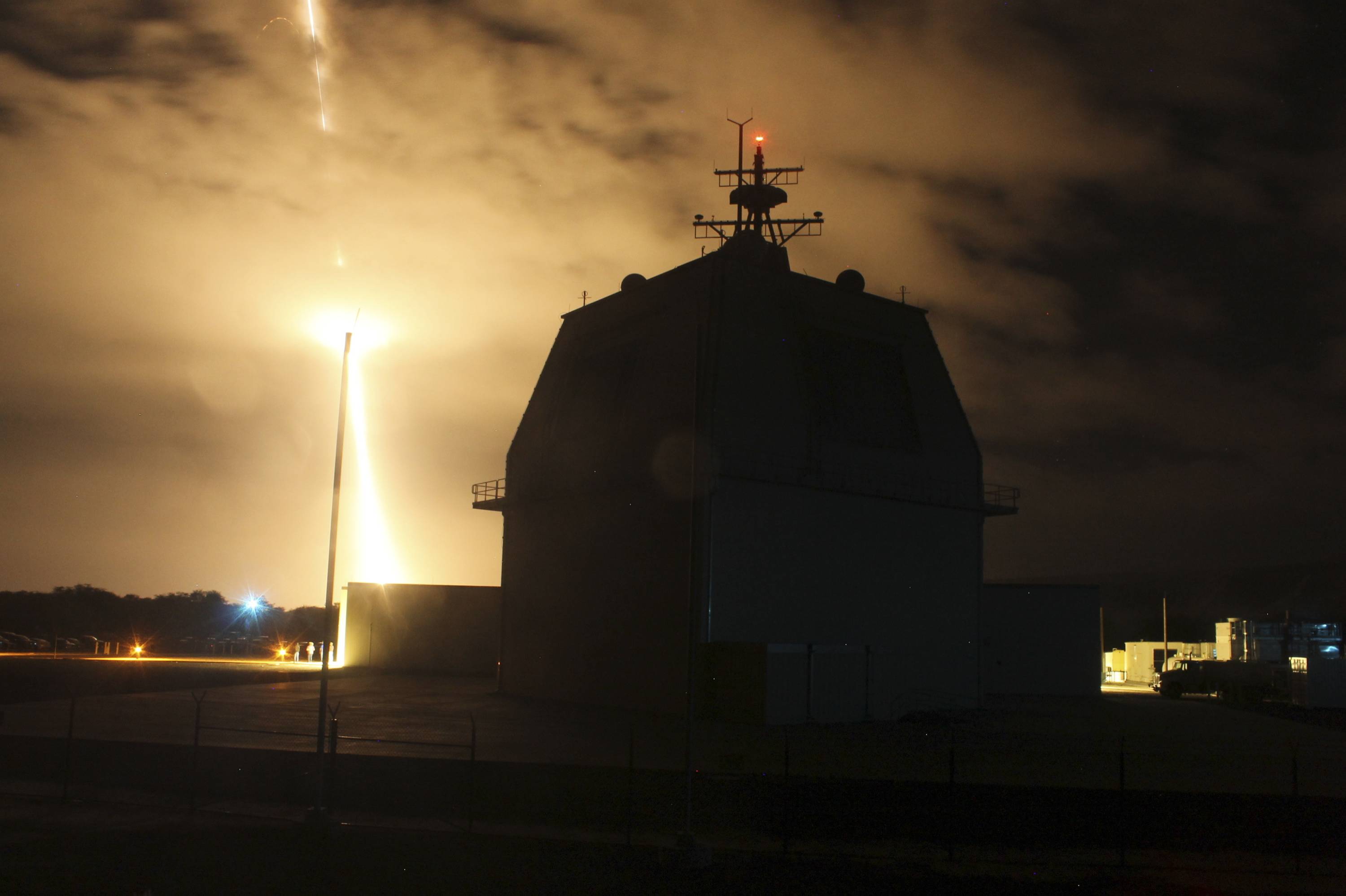 The Missile Defense Agency conducts the first intercept flight test of a land-based Aegis Ballistic Missile Defense weapon system from the Aegis Ashore Missile Defense Test Complex in Kauai, Hawaii, in December 2015. | U.S. MISSILE DEFENSE AGENCY / VIA REUTERS