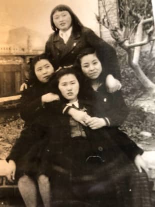 Michiko Yoshitsuka (right) was a 14-year-old schoolgirl working in a munitions factory when the atomic bomb exploded over Hiroshima. | COURTESY OF COLIN INNES