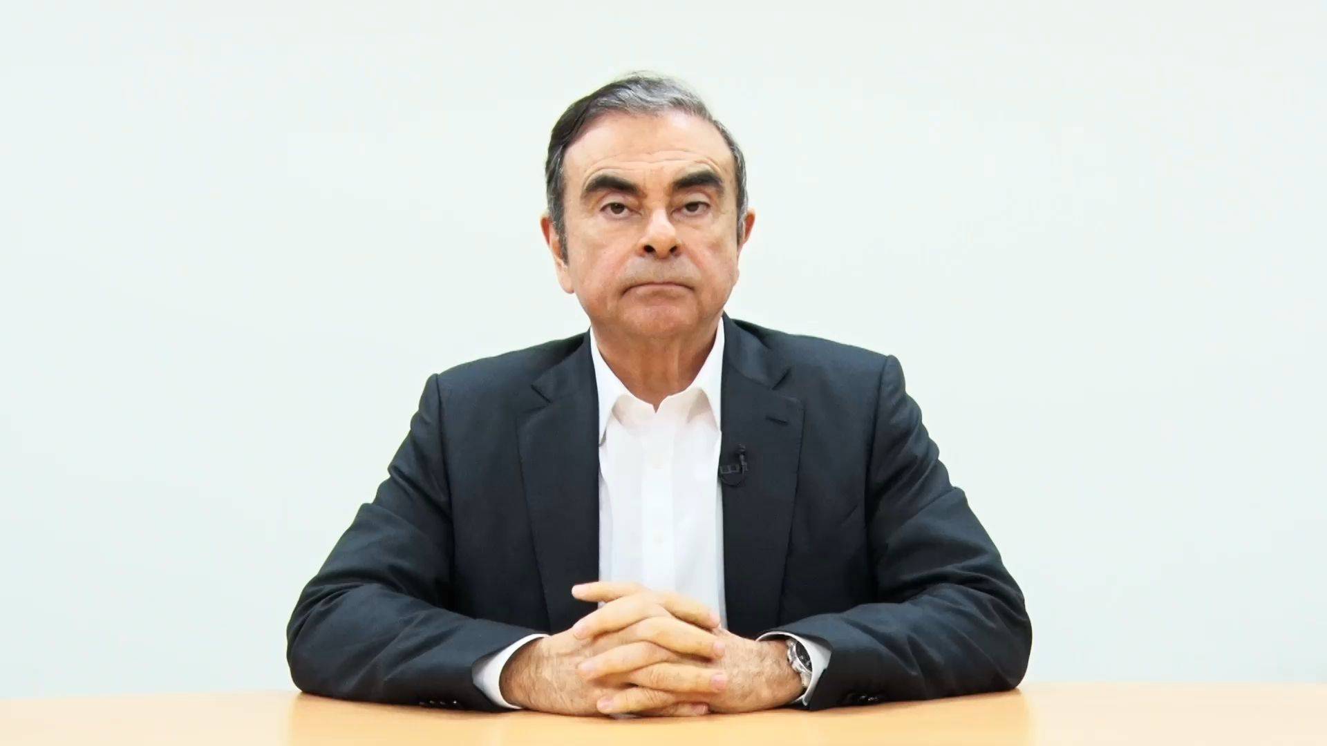 Carlos Ghosn speaks April 9 before being re-arrested in Tokyo in this screen grab taken from video. Ghosn took a swipe at his old employers in a newspaper interview Sunday. | HIRONAKA LAW OFFICE / VIA GETTY IMAGES