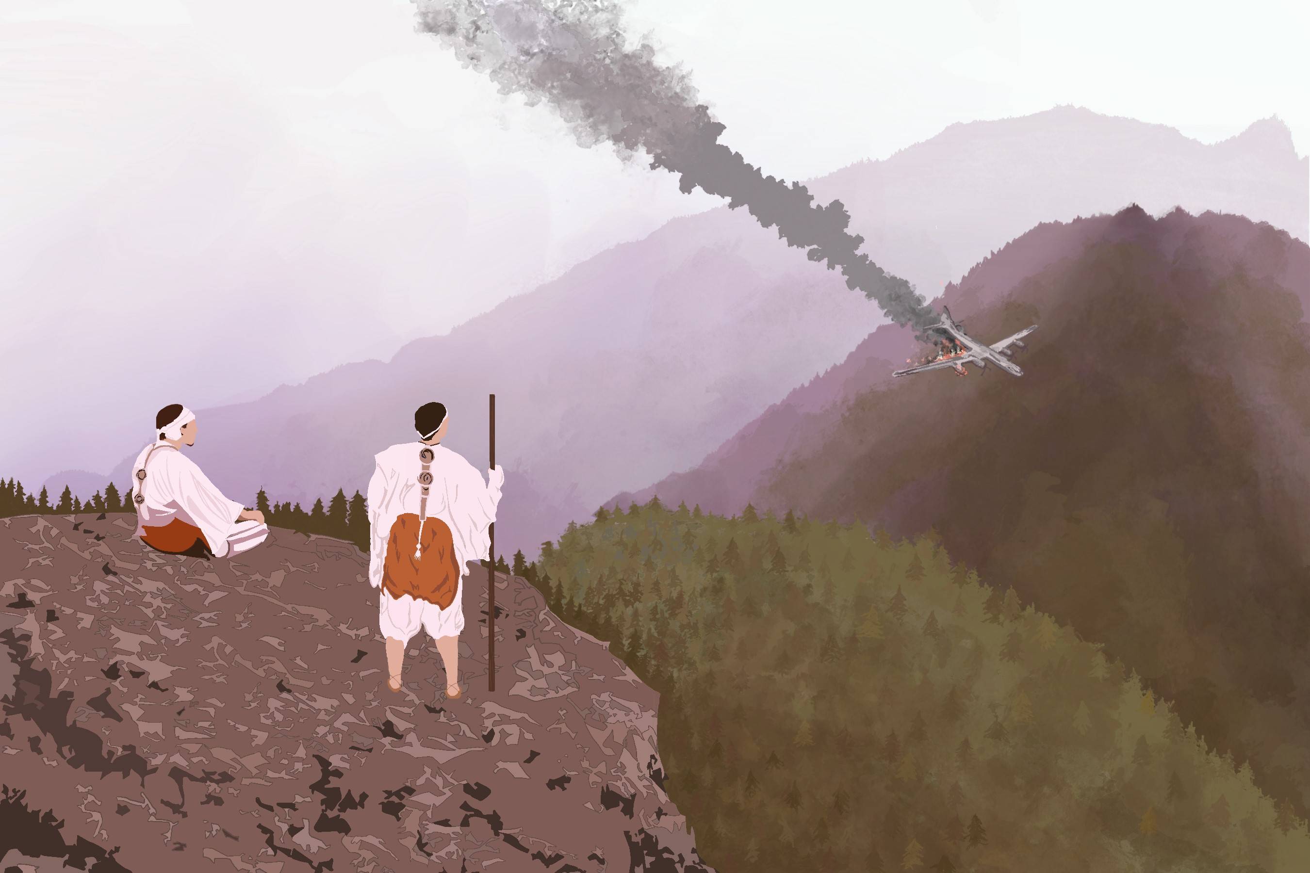 The plane crashed into Mount Omine, which is a spiritual powerhouse for Shugendo Buddhism and the epicenter of myriad pilgrimage routes. | KIRA DANE