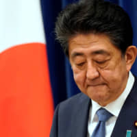 Prime Minister Shinzo Abe during a news conference at the prime minister\'s official residence in Tokyo on Aug. 28. | REUTERS
