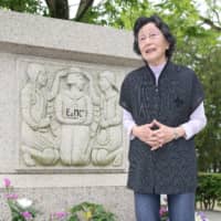 Yachiyo Kato began sharing her story with students at a local high school at the age of 90. | CHUGOKU SHIMBUN
