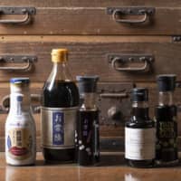 Secret sauce: The company’s main product lineup. The two bottles on the right are soy sauces for export to such places as Switzerland and France. | SHOGO OIZUMI

