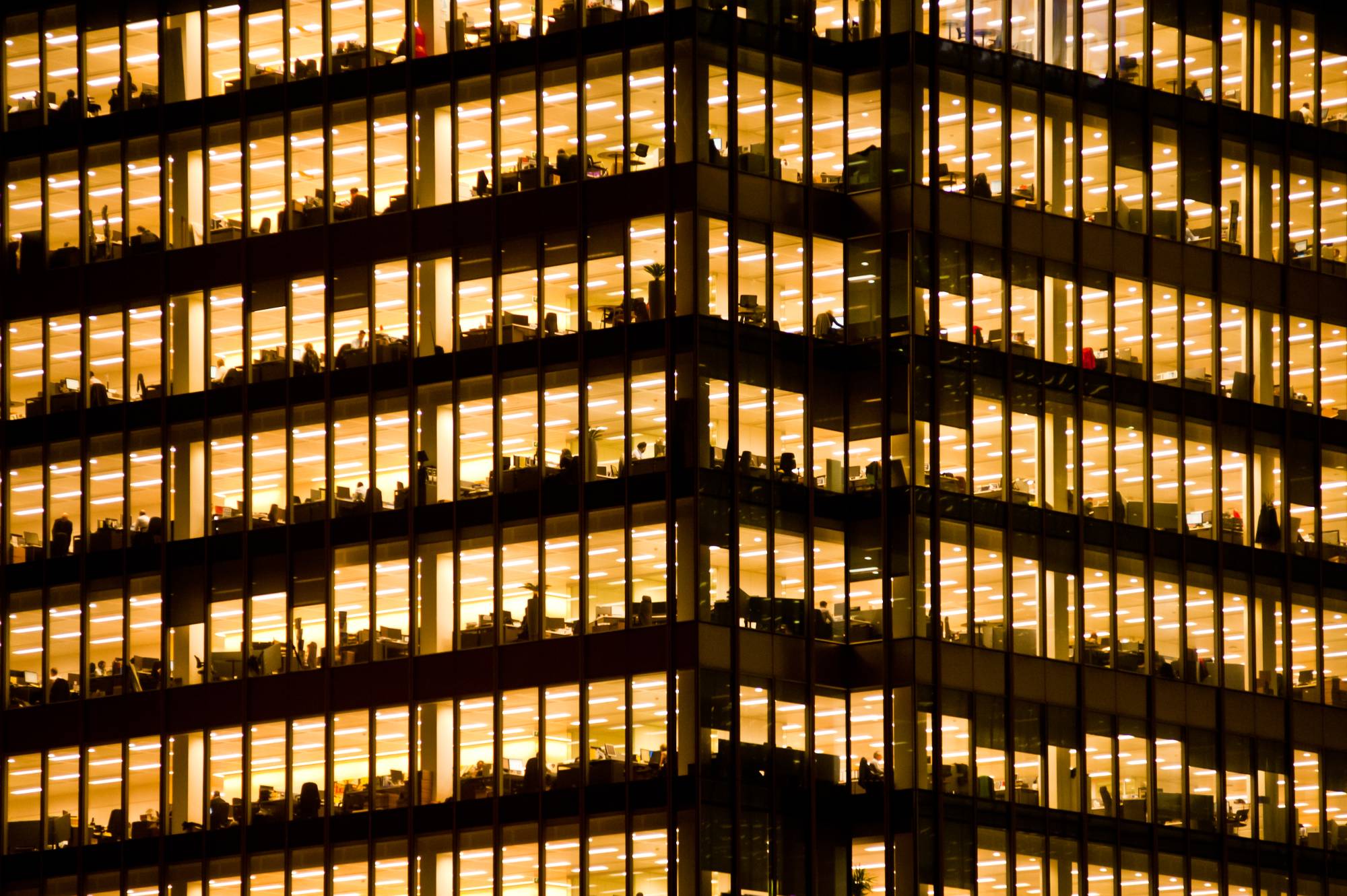 The dry, climate-controlled environments found in virtually all modern office buildings give COVID-19 what it needs to reproduce. | GETTY IMAGES