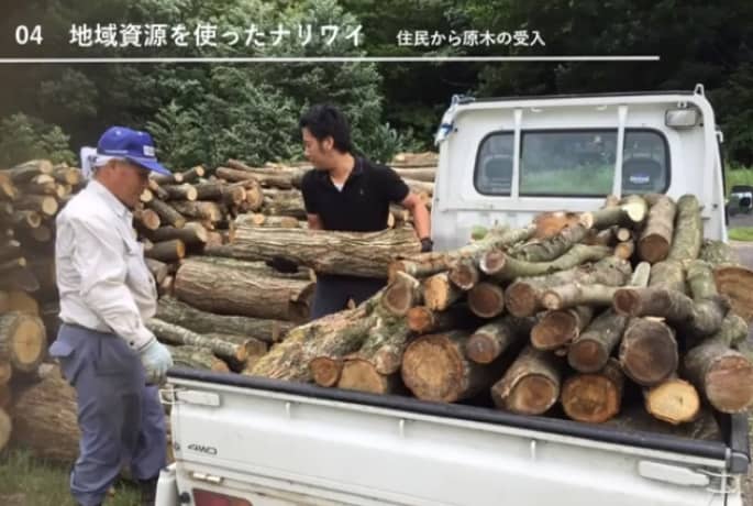 Ashitaka incorporated association in Maniwa, Okayama Prefecture, utilizes local resources such as wood by matching hot spring lodges and mountain owners in supplying firewood for the lodge’s boilers. | ASHITAKA