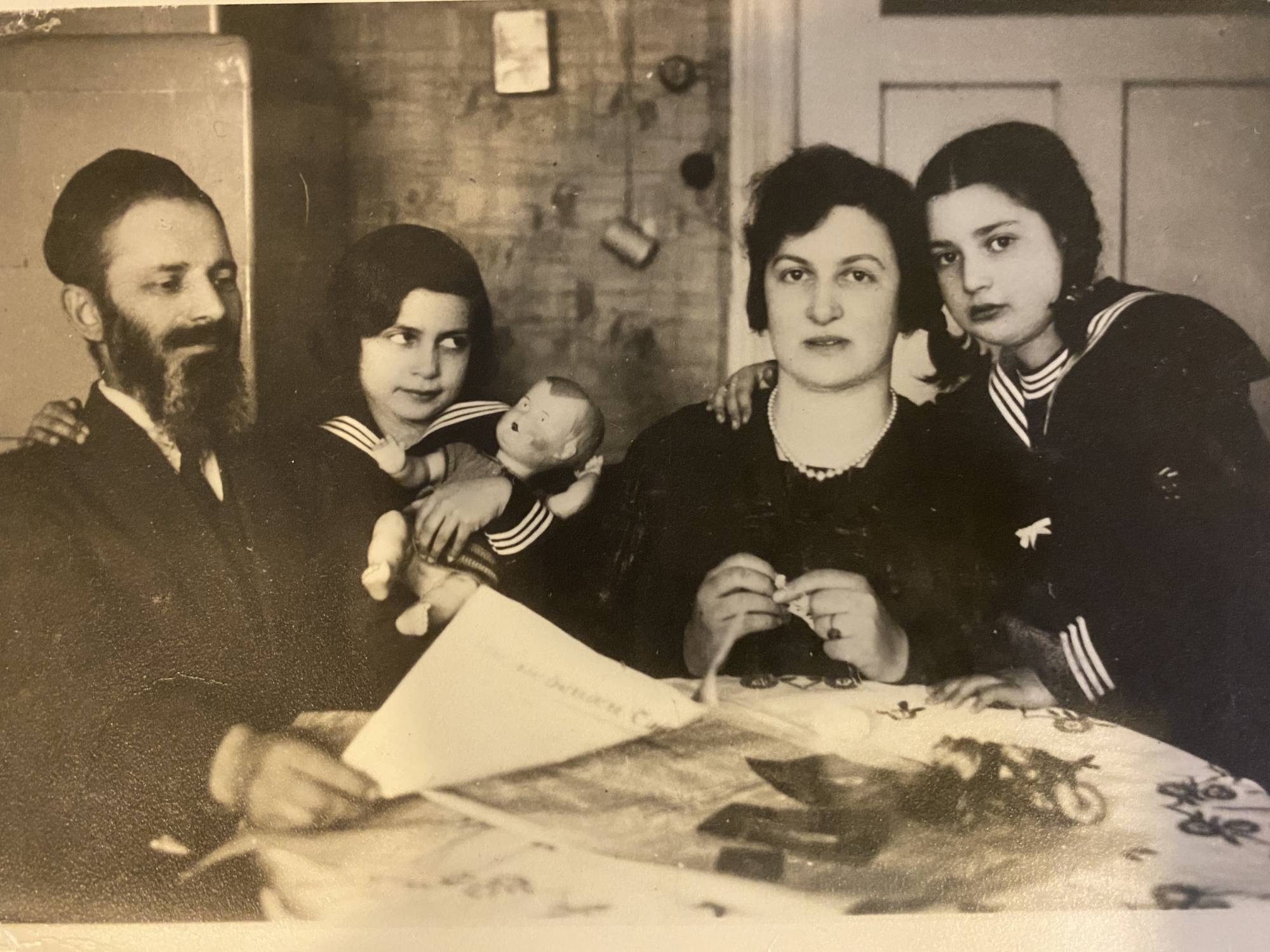 A photograph of Rischel Friedmann (far right) and her family at their home in the city that is now Klaipeda, Lithuania, but was then under Soviet rule. | COURTESY OF AARON KOTLER