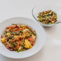 Mellow it out: One way to reduce the bitterness is to add strong salt, sugar or sour flavors that balance it out, such as in this aemono salad and chanpurū stir-fry. | MAKIKO ITOH
