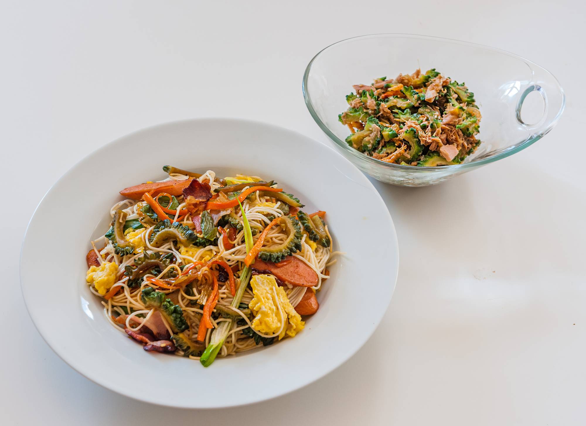 Mellow it out: One way to reduce the bitterness is to add strong salt, sugar or sour flavors that balance it out, such as in this aemono salad and chanpurū stir-fry. | MAKIKO ITOH