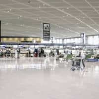 Narita Airport is seen deserted Aug. 8 amid the continued spread of the novel coronavirus. | KYODO
