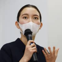 Speaking up: Journalist Shiori Ito speaks at a press conference in Tokyo.  | KYODO
