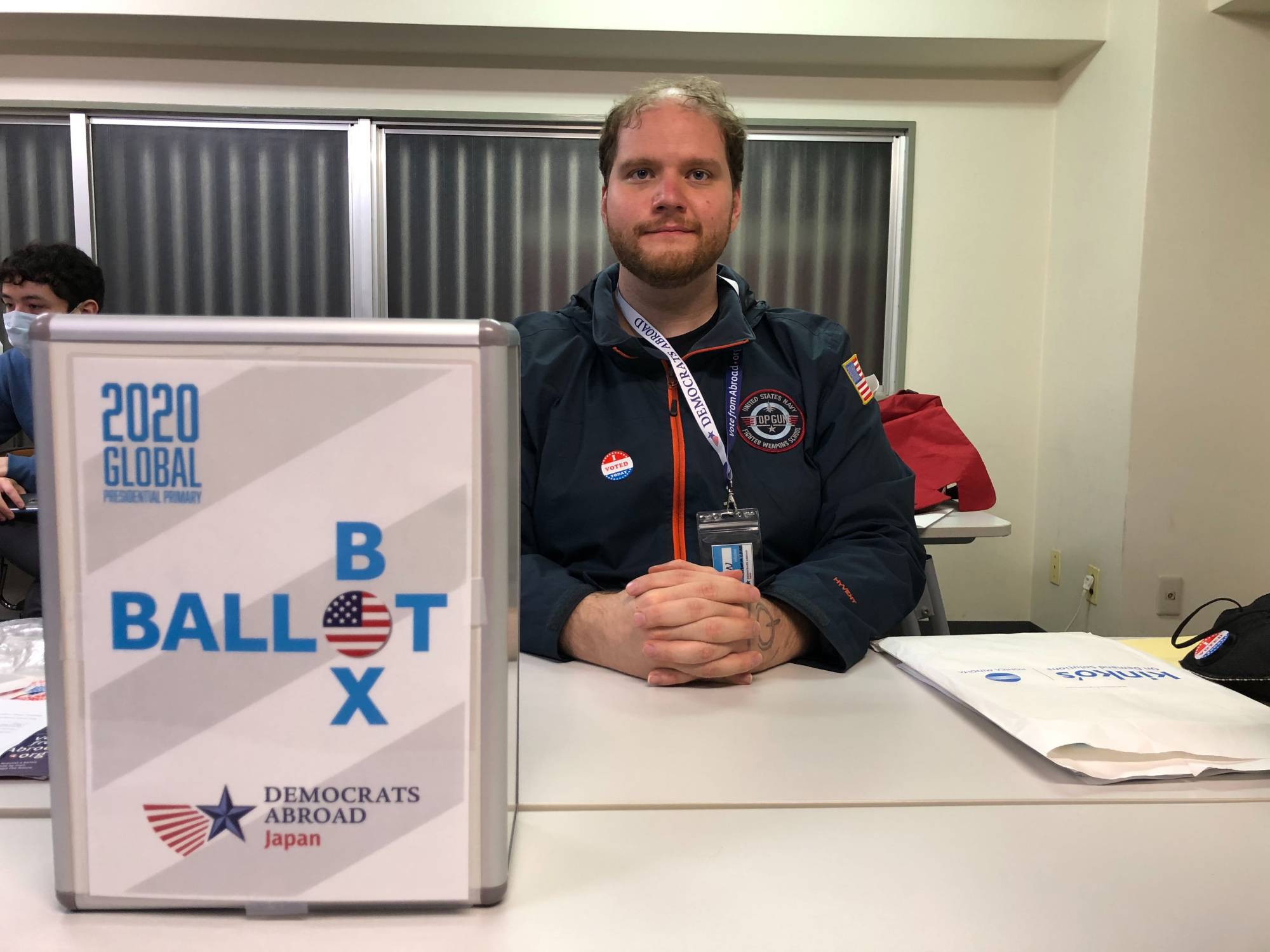 Rock the vote: John Baumlin is advising Americans living abroad to vote early in this year's presidential election. | COURTESY OF DEMOCRATS ABROAD JAPAN