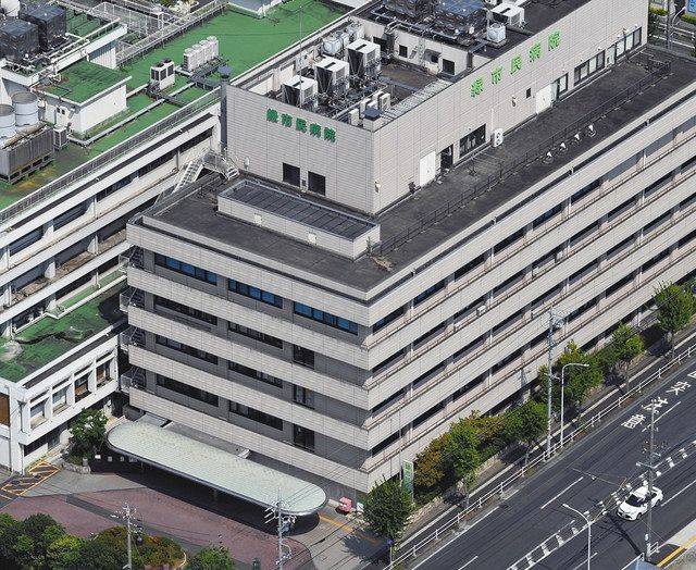 Midori Municipal Hospital became the first hospital in Nagoya to have a cluster of COVID-19 infections confirmed. | CHUNICHI SHIMBUN