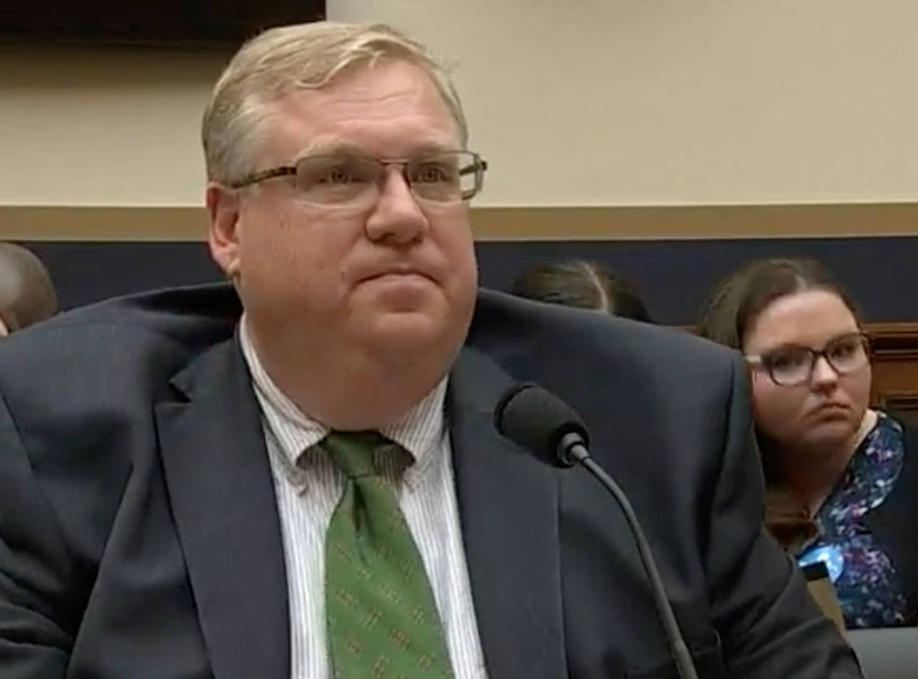 Lawyer J. Christian Adams speaks during a hearing regarding voting discrimination in Washington in September 2019. | C-SPAN via REUTERS