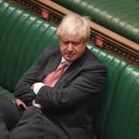 U.K. Prime Minister Boris Johnson attends a debate on the Internal Market Bill at the House of Commons in London on Monday.  | U.K. PARLIAMENT / VIA REUTERS 