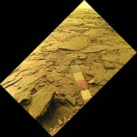 A view of the surface of Venus captured by the Soviet Union\'s Venera 14 lander in 1982. Much visited in an earlier era of space exploration, the planet has been overlooked in recent decades. | RUSSIAN ACADEMY OF SCIENCES / TED STRYK / VIA THE NEW YORK TIMES