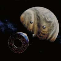 An artist\'s rendering shows NASA\'s Pioneer Venus 2 spacecraft and four atmospheric probes, for a 1978 mission to learn more about the planet\'s atmosphere.  | PAUL HUDSON / NASA / VIA THE NEW YORK TIMES