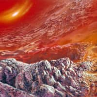 An artist\'s conception shows the surface of Venus. Hot enough to melt metal and with clouds full of acid, any life that could survive in the atmosphere of Venus would have to be capable of enduring extremes.  | RICK GUIDICE / NASA / VIA THE NEW YORK TIMES