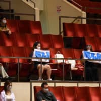Few of the Autumn Basho\'s 15 days sold out due to lingering concerns over the risk of coronavirus infections at indoor venues. | DAN ORLOWITZ