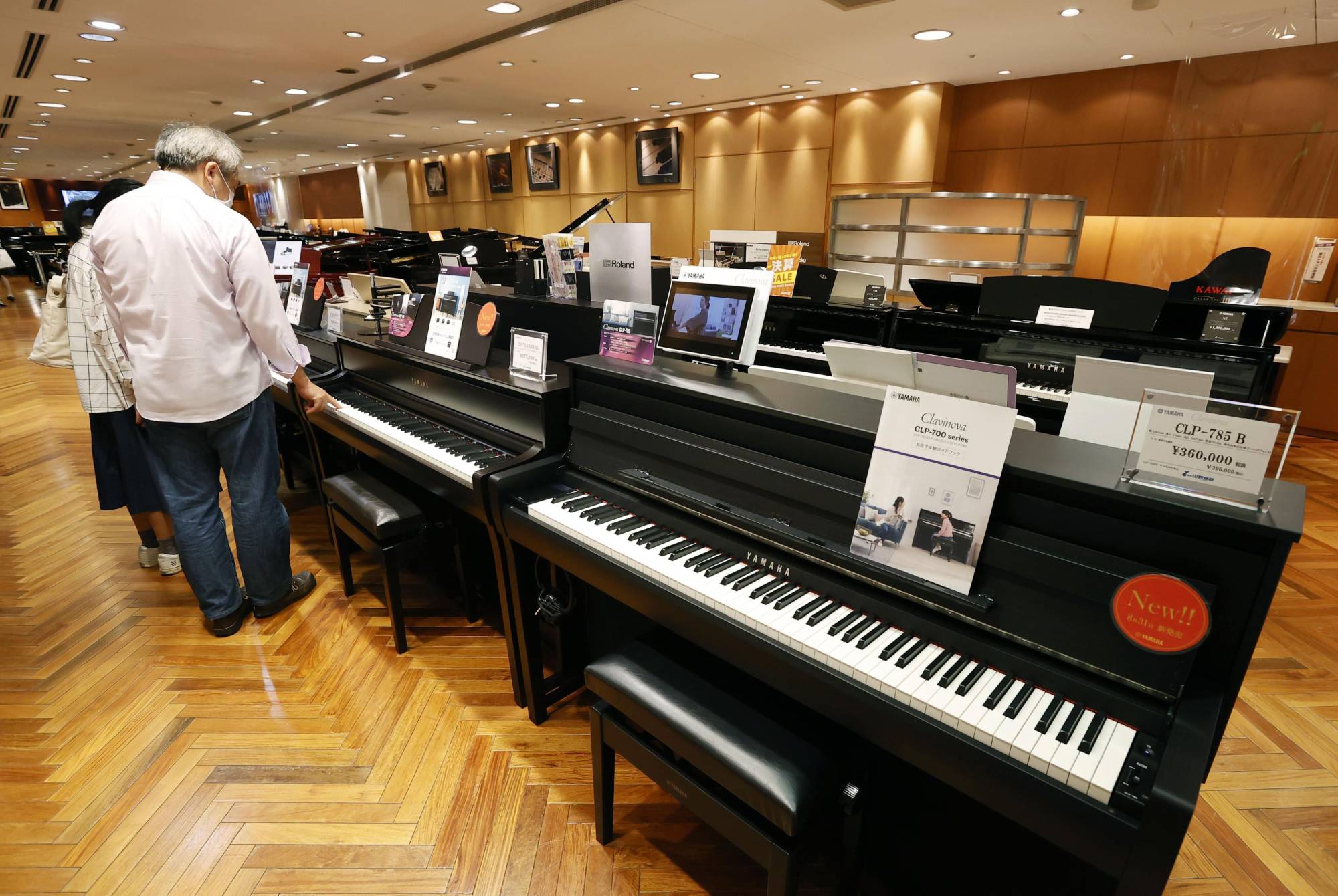 Sales of electric pianos have increased 1.4 times compared with last year, with more people taking up instruments during the coronavirus pandemic. | KYODO