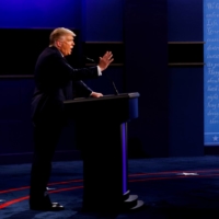 U.S. President Donald Trump and Democratic presidential nominee Joe Biden debate in Cleveland, Ohio, on Sept. 29. | REUTERS 