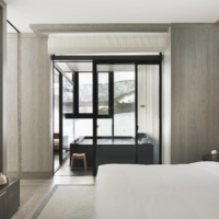 The Park Suite Deluxe Bedroom with Onsen offers views of the surrounding winter wonderland. | AARON JAMIESON