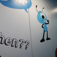 Ant Group\'s mascot is displayed at the group\'s office in Hong Kong. | AP
