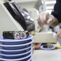 Shares in Kura Sushi Inc., which runs more than 460 restaurants across Japan, have surged 14% this month and are trading near levels last seen in 2018. | BLOOMBERG