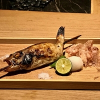 Skewered: Whole, grilled nodoguro (blackthroat seaperch) at Sowado | ROBBIE SWINNERTON
