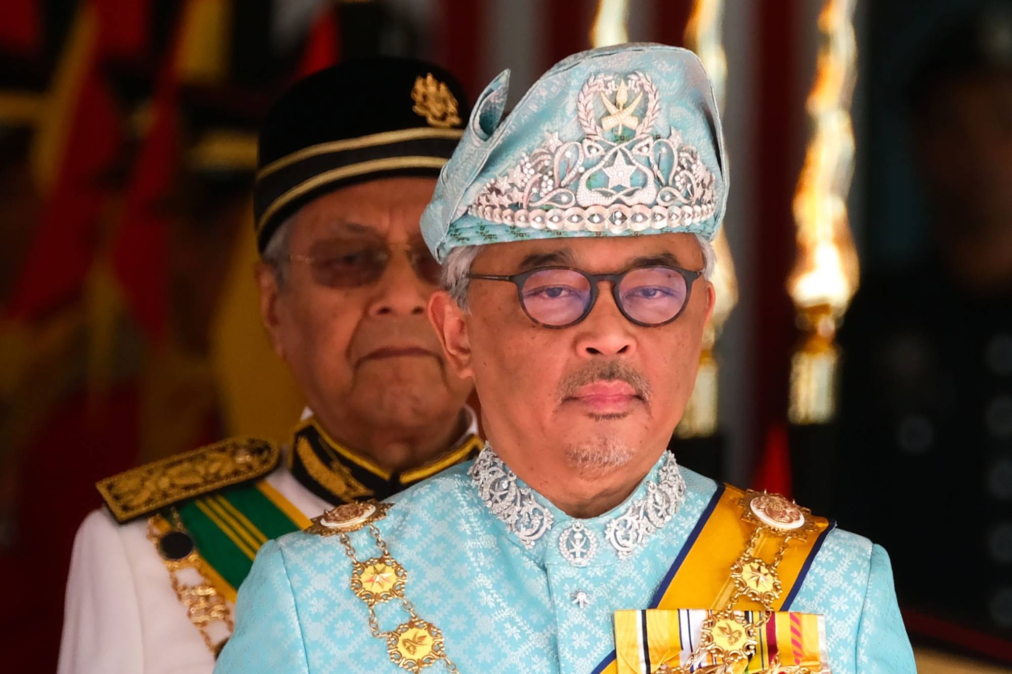 Malaysian King Sultan Abdullah Sultan Ahmad Shah attends a ceremony at Parliament Square in Kuala Lumpur in January 2019.  | BLOOMBERG 