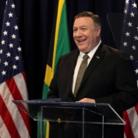 U.S. Secretary of State Mike Pompeo addresses members of the private sector in Kingston, Jamaica, on Jan. 22. | REUTERS