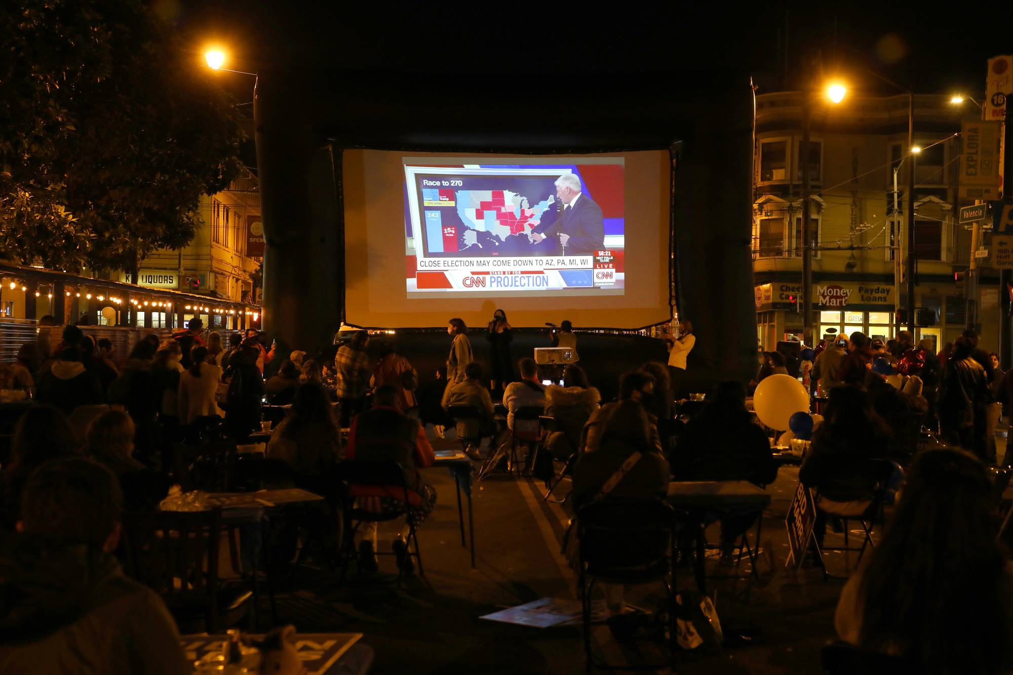 An election night watch party in San Francisco on Nov. 3 | Jim Wilson / The New York Times