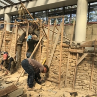Teruki Kamiya has drawn on his masonry skills in both Japanese and British cultures to develop a drystone walling technique that can withstand earthquakes. | COURTESY OF TERUKI KAMIYA

